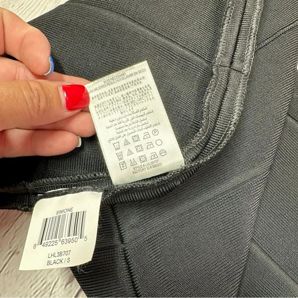 BCBGmaxazria simone bandage pencil mini black bodycon skirt sz small designer - Picture 6 of 7